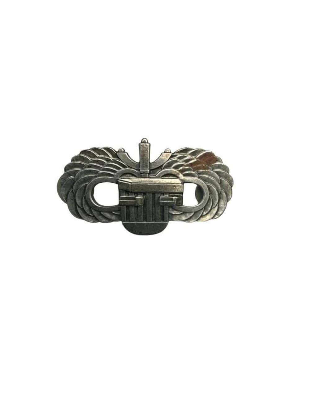 US Army Chairborne Humor Military Pin Badge Silver Tone
